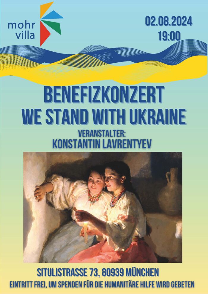 Plakat zur Veranstaltung: We Stand with Ukraine