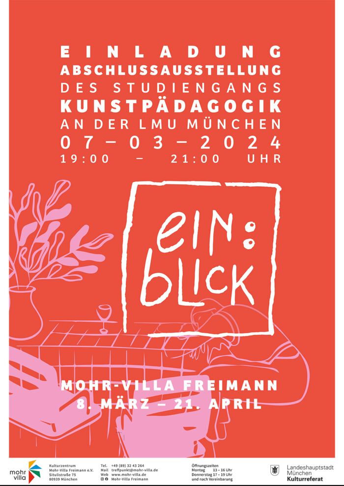 Plakat zur Veranstaltung: ein:blick