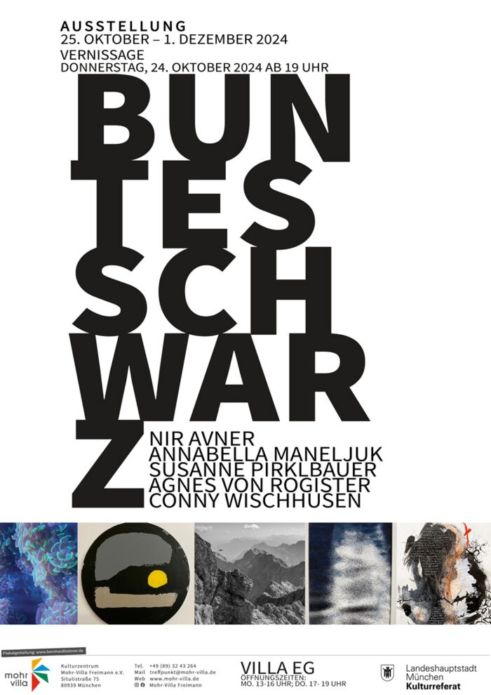 Plakat zur Veranstaltung: Ausstellung: Buntes Schwarz