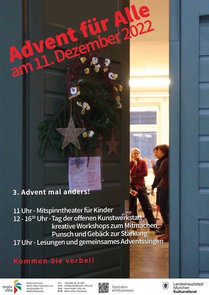 Plakat zur Veranstaltung: Advent für Alle zum 3. Advent