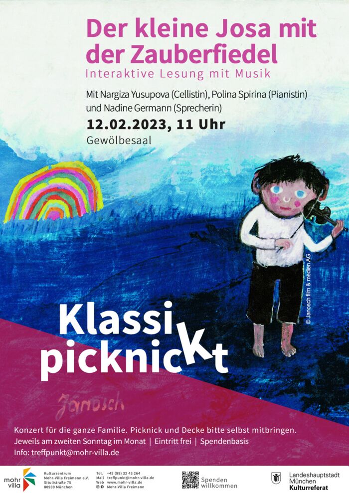 Plakat zur Veranstaltung: Klassik picknickt: Der kleine Josa mit der Zauberfiedel
