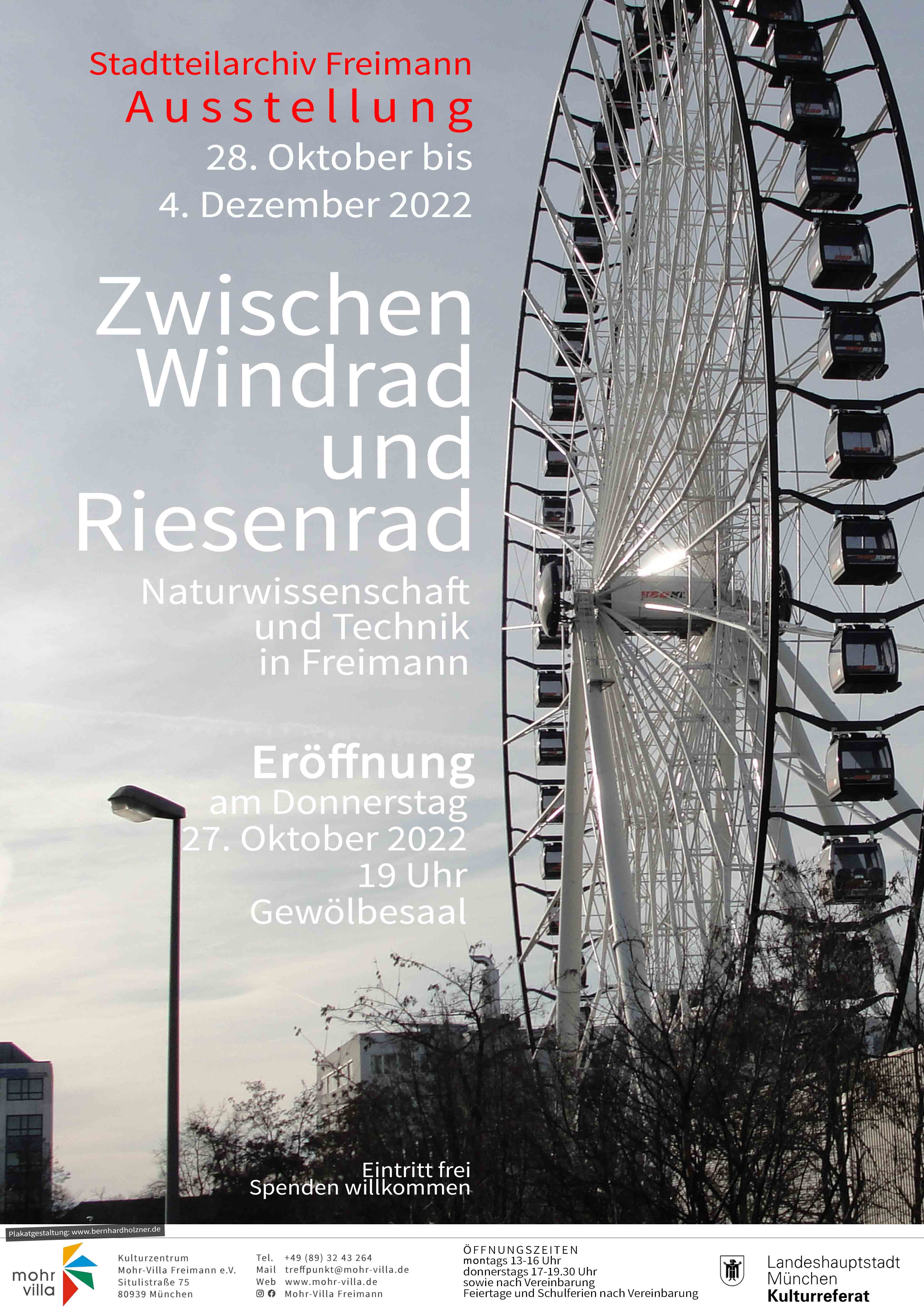 Plakat zur Veranstaltung: Zwischen Windrad und Riesenrad